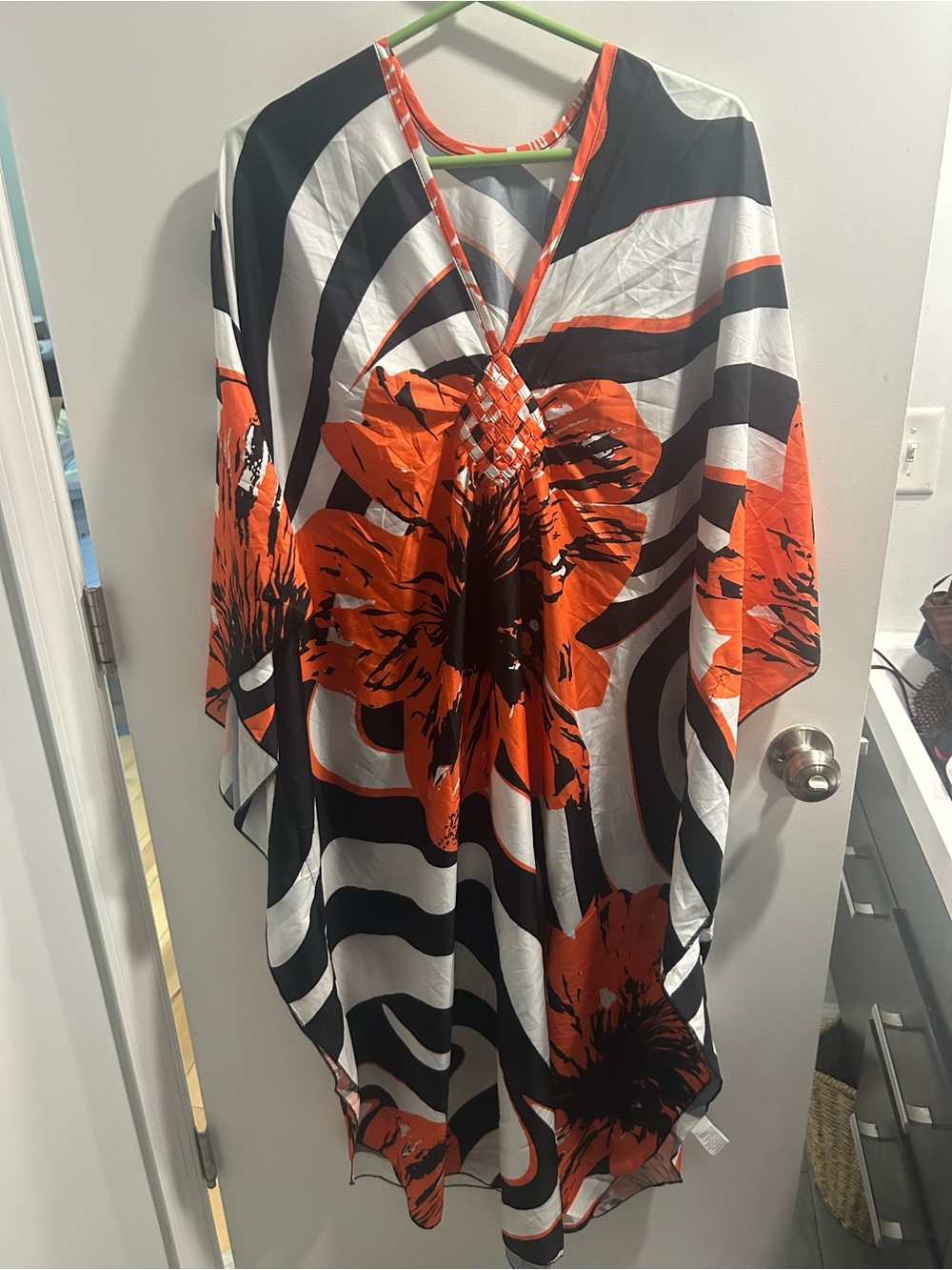 Women's Orange Floral muumuu